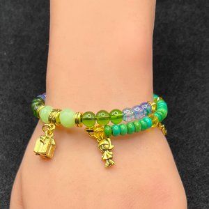 Gold Charm Boho Wrap Beaded Bracelet For Women